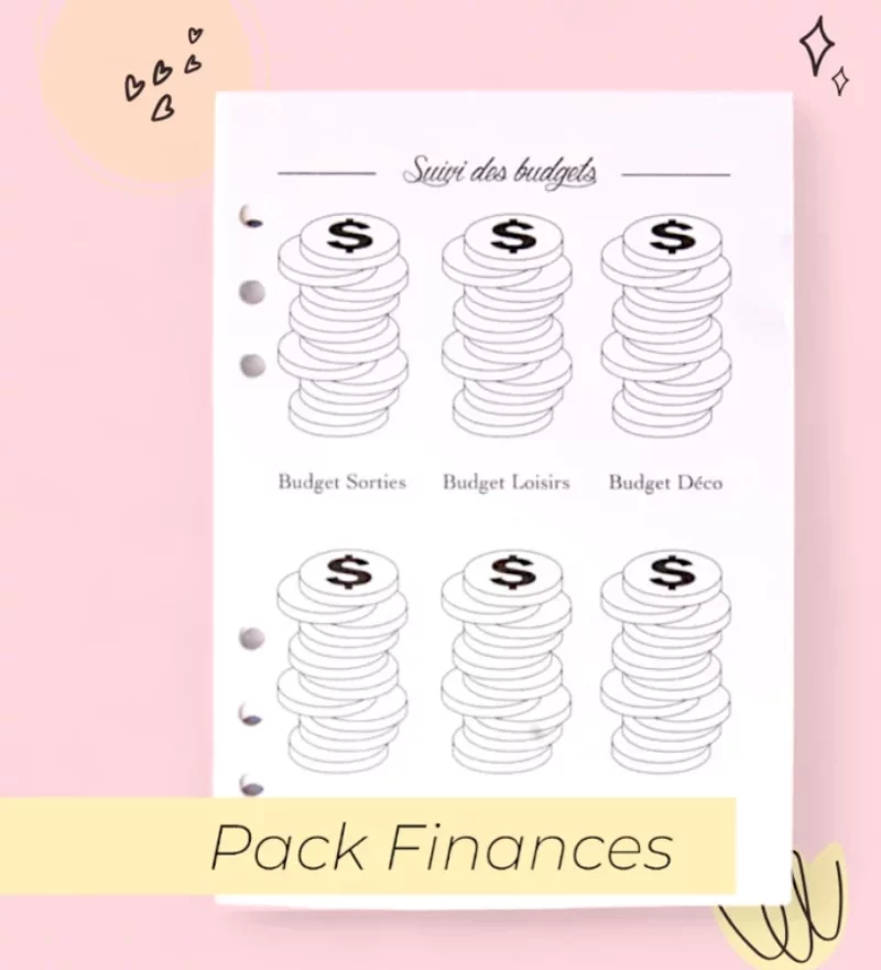 Pack finance, recharge pour bullet journal