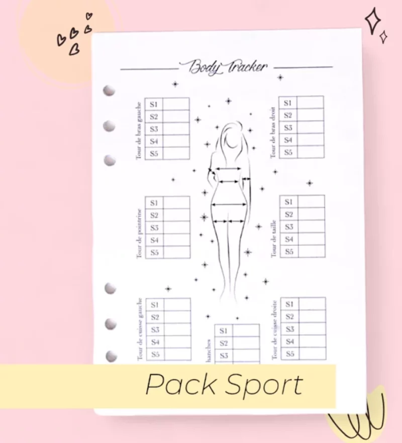 Pack sport, recharge pour bullet journal