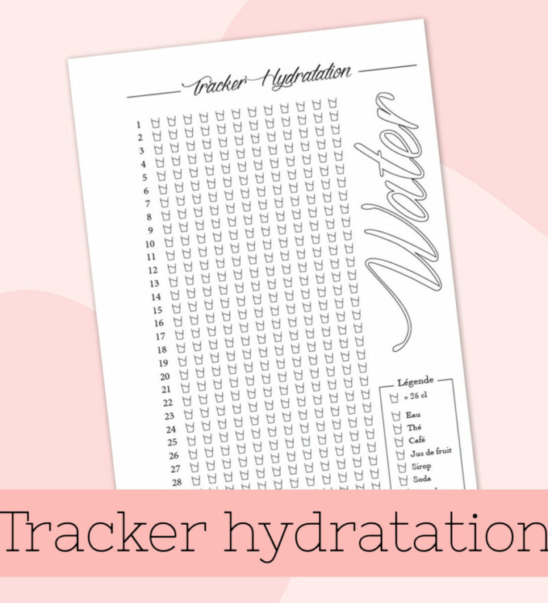 Tracker d'hydratation - à imprimer soi-même
