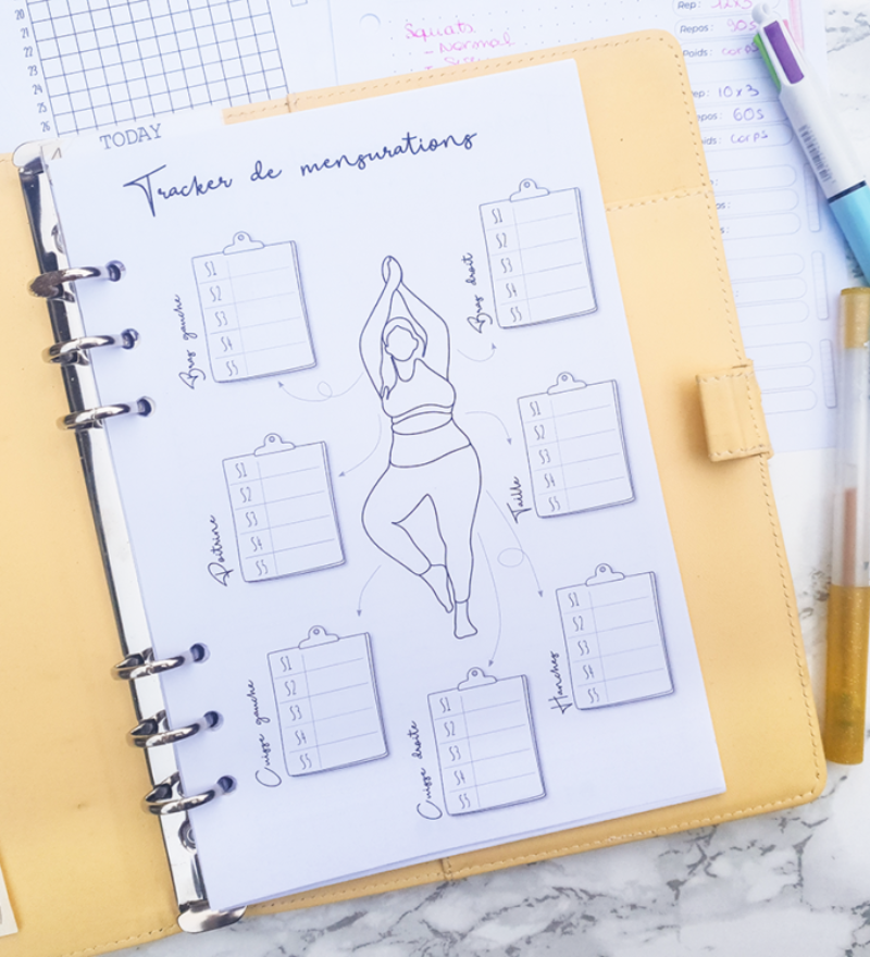 Pack sport, recharge pour bullet journal