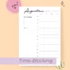 page bullet journal pour time-blocking