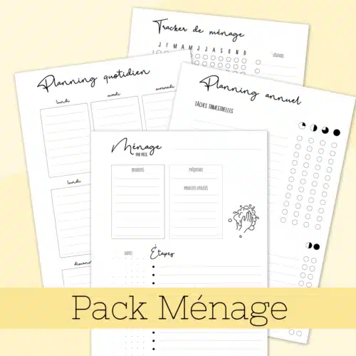 Pack Ménage - à imprimer soi-même