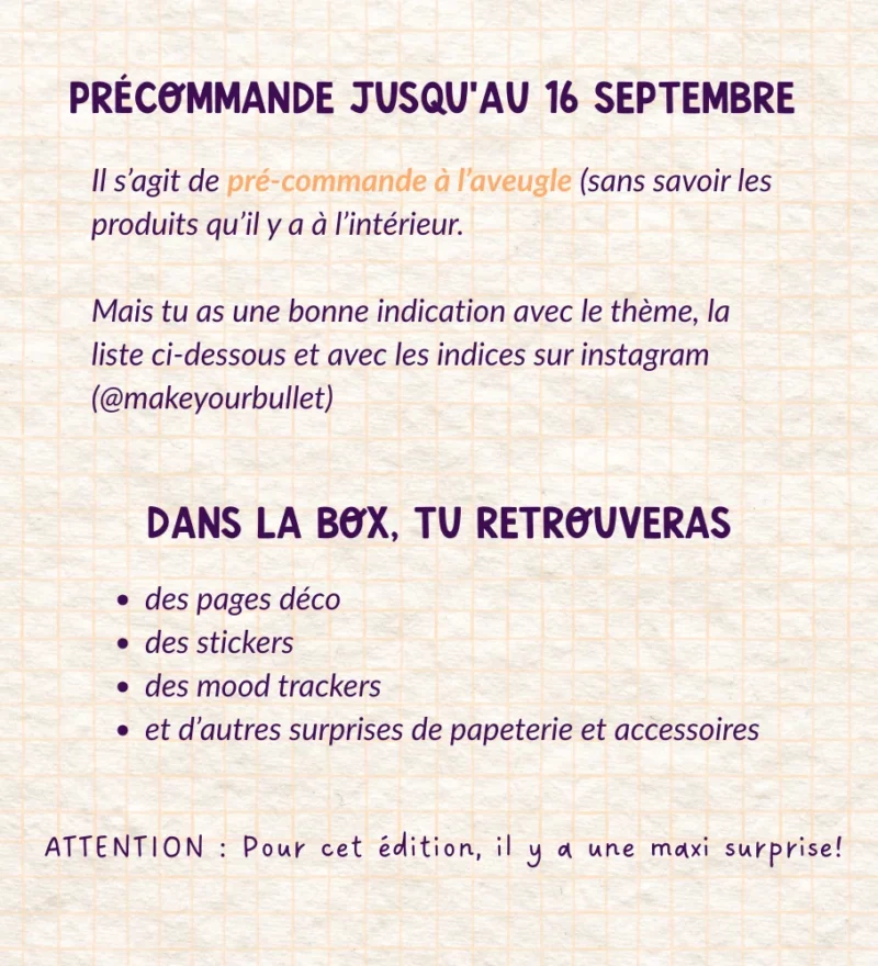 Box Automne Bullet Journal